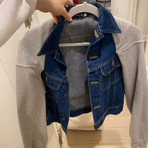 Cropped Jean/ sweater arm jacket
